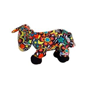 Bee Posh Colorful Plush Giraffe Zebra Floral Stuffed Animal Soft Toy